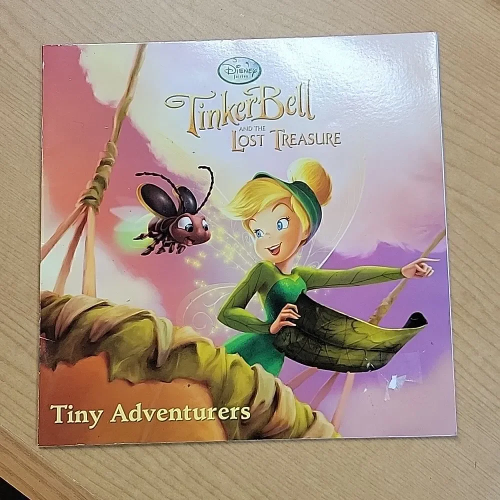 Walt Disney Tinkerbell bundle frame puzzle, dvd, book, kaleidoscope, pez, bag